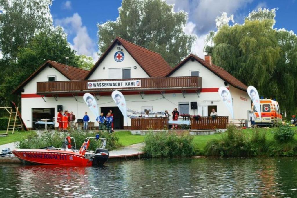 CHEMNITZ - Haus am See mit Sandstrand nahe Rhein-Main und Spessart Kahl am Main Exterior foto